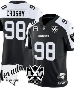 Las Vegas Raiders Nike 2024 65th Anniversary Vapor Limited Stitched Jersey - Silver - Image 9