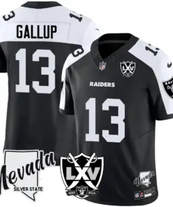 Las Vegas Raiders Nike 2024 65th Anniversary Vapor Limited Stitched Jersey - Silver - Image 10