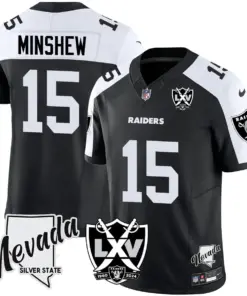 Las Vegas Raiders Nike 2024 65th Anniversary Vapor Limited Stitched Jersey - Silver - Image 11