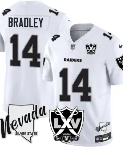 Las Vegas Raiders Nike 2024 65th Anniversary Vapor Limited Stitched Jersey - Silver - Image 27