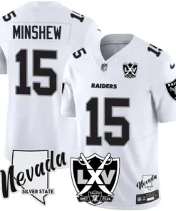 Las Vegas Raiders Nike 2024 65th Anniversary Vapor Limited Stitched Jersey - Silver - Image 30