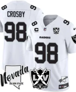Las Vegas Raiders Nike 2024 65th Anniversary Vapor Limited Stitched Jersey - Silver - Image 31