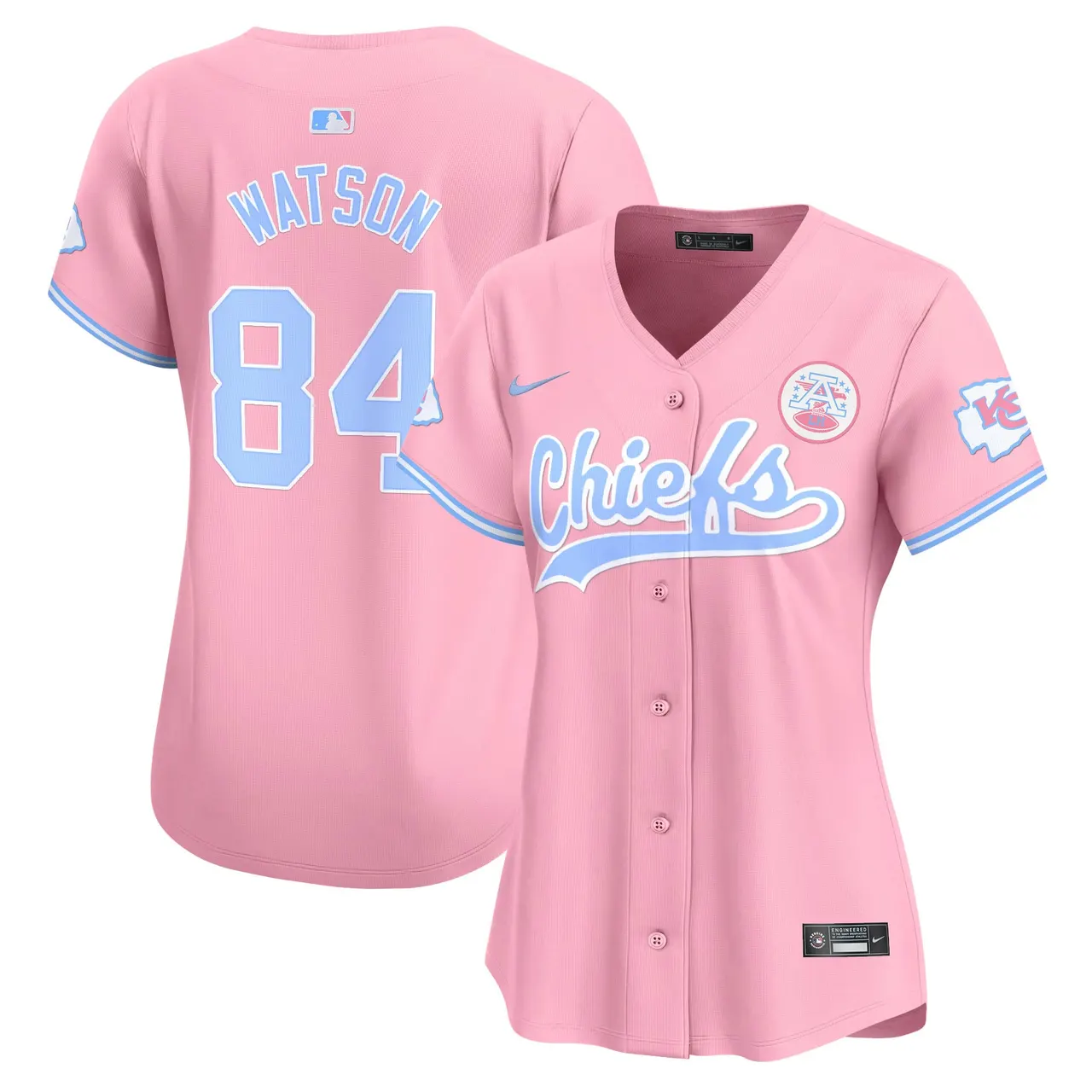 Swift Kansas City Chiefs Nike Women's Bubblegum Vapor Premier Limited Stitched Jersey - Pink - Image 6