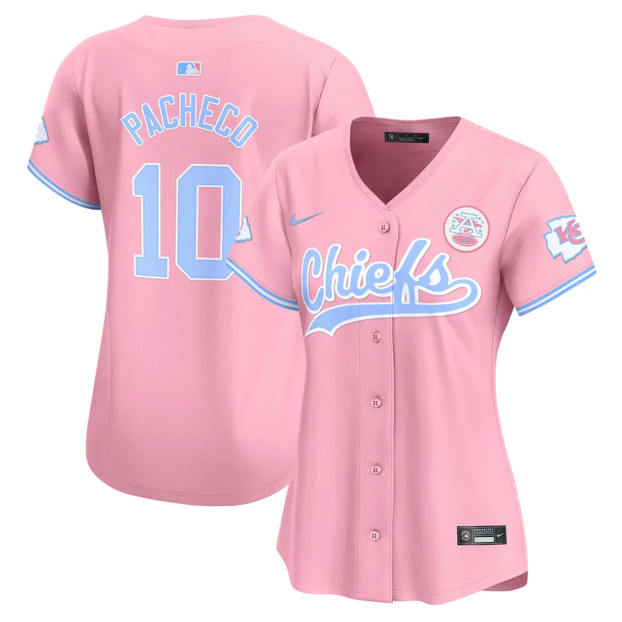 Swift Kansas City Chiefs Nike Women's Bubblegum Vapor Premier Limited Stitched Jersey - Pink - Image 7