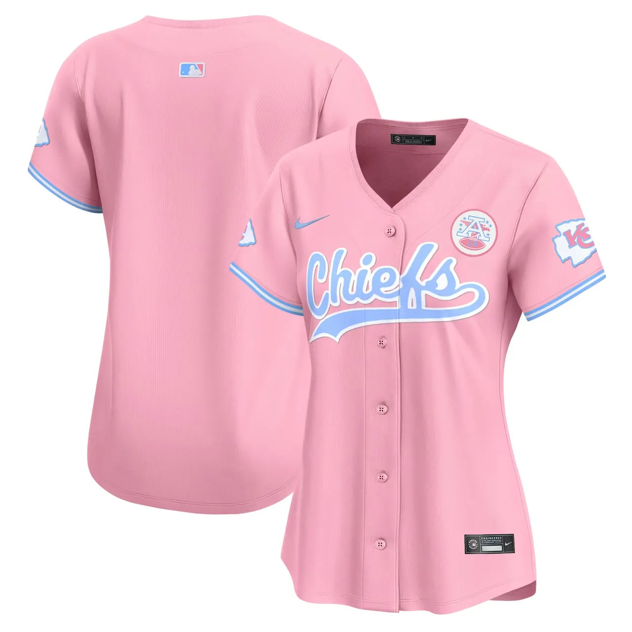 Swift Kansas City Chiefs Nike Women's Bubblegum Vapor Premier Limited Stitched Jersey - Pink - Image 9