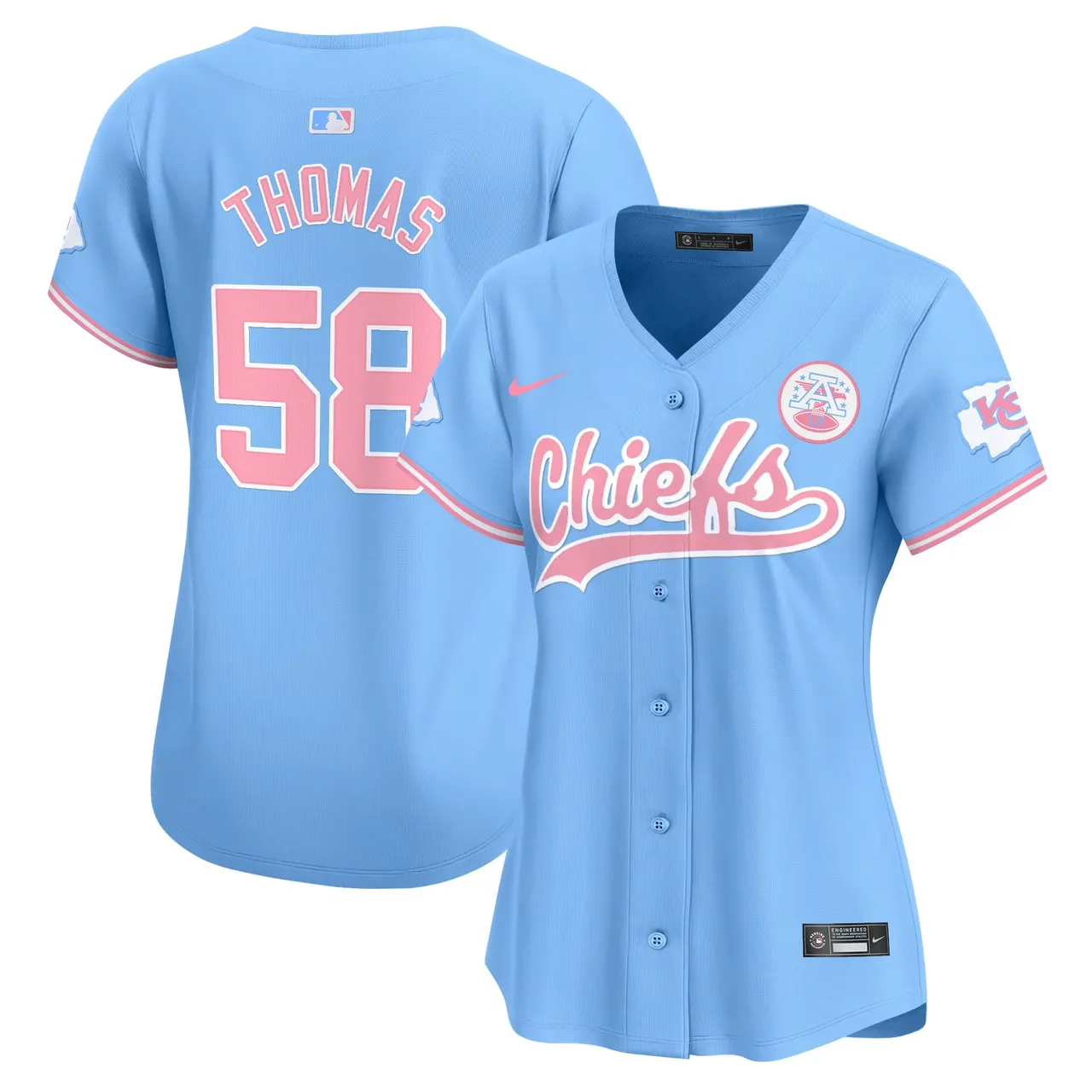 Swift Kansas City Chiefs Nike Women's Bubblegum Vapor Premier Limited Stitched Jersey - Pink - Image 14