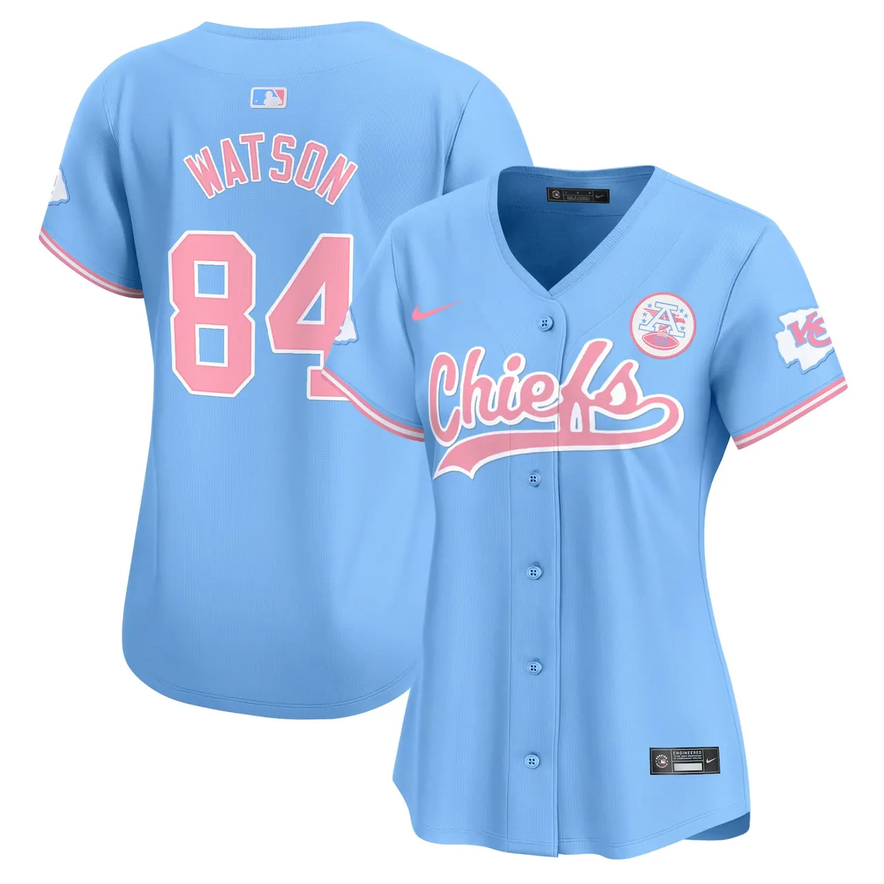 Swift Kansas City Chiefs Nike Women's Bubblegum Vapor Premier Limited Stitched Jersey - Pink - Image 15