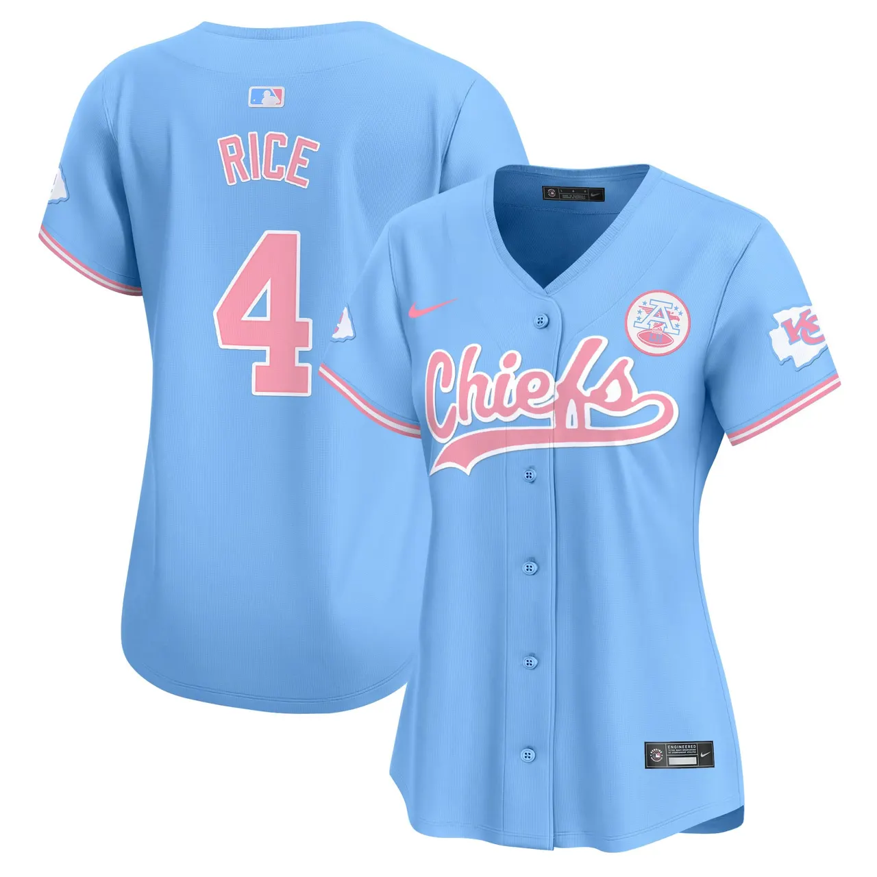 Swift Kansas City Chiefs Nike Women's Bubblegum Vapor Premier Limited Stitched Jersey - Pink - Image 17