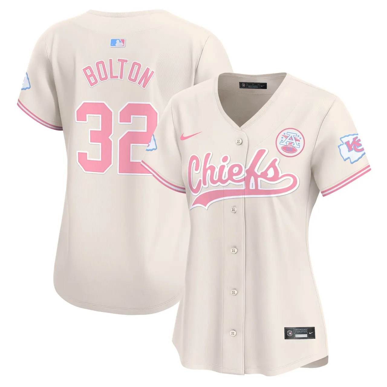 Swift Kansas City Chiefs Nike Women's Bubblegum Vapor Premier Limited Stitched Jersey - Pink - Image 22