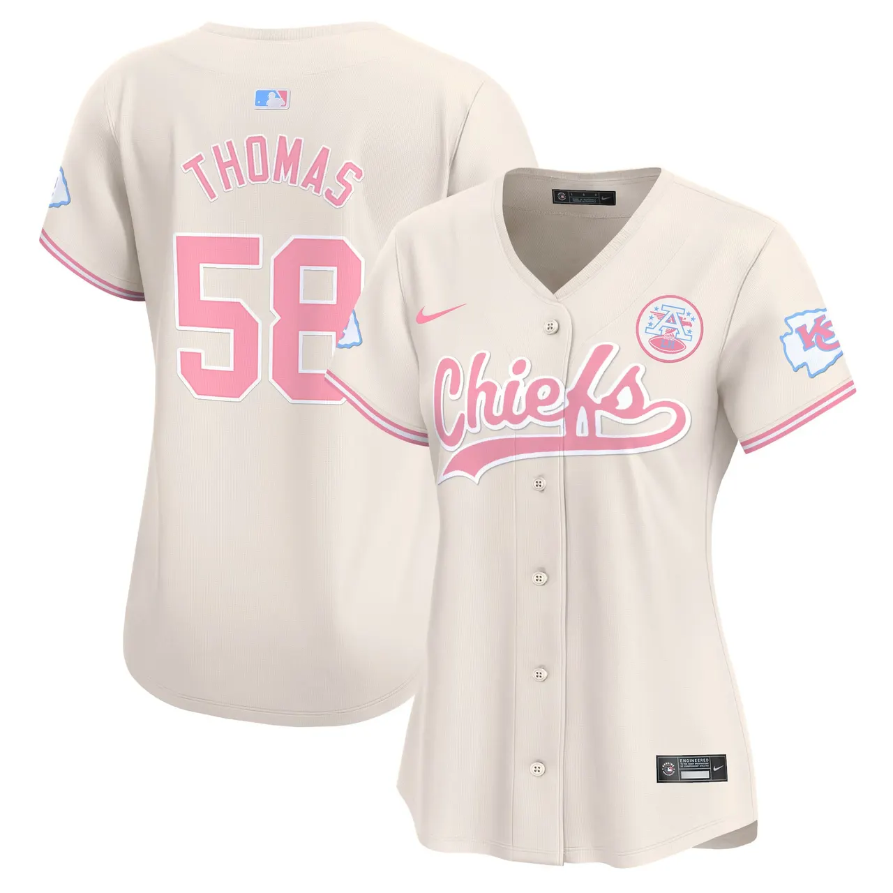 Swift Kansas City Chiefs Nike Women's Bubblegum Vapor Premier Limited Stitched Jersey - Pink - Image 23