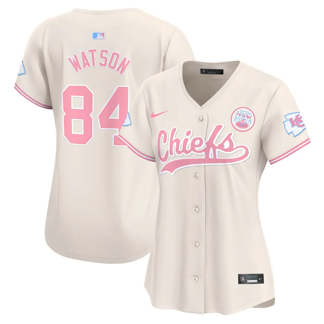 Swift Kansas City Chiefs Nike Women's Bubblegum Vapor Premier Limited Stitched Jersey - Pink - Image 24
