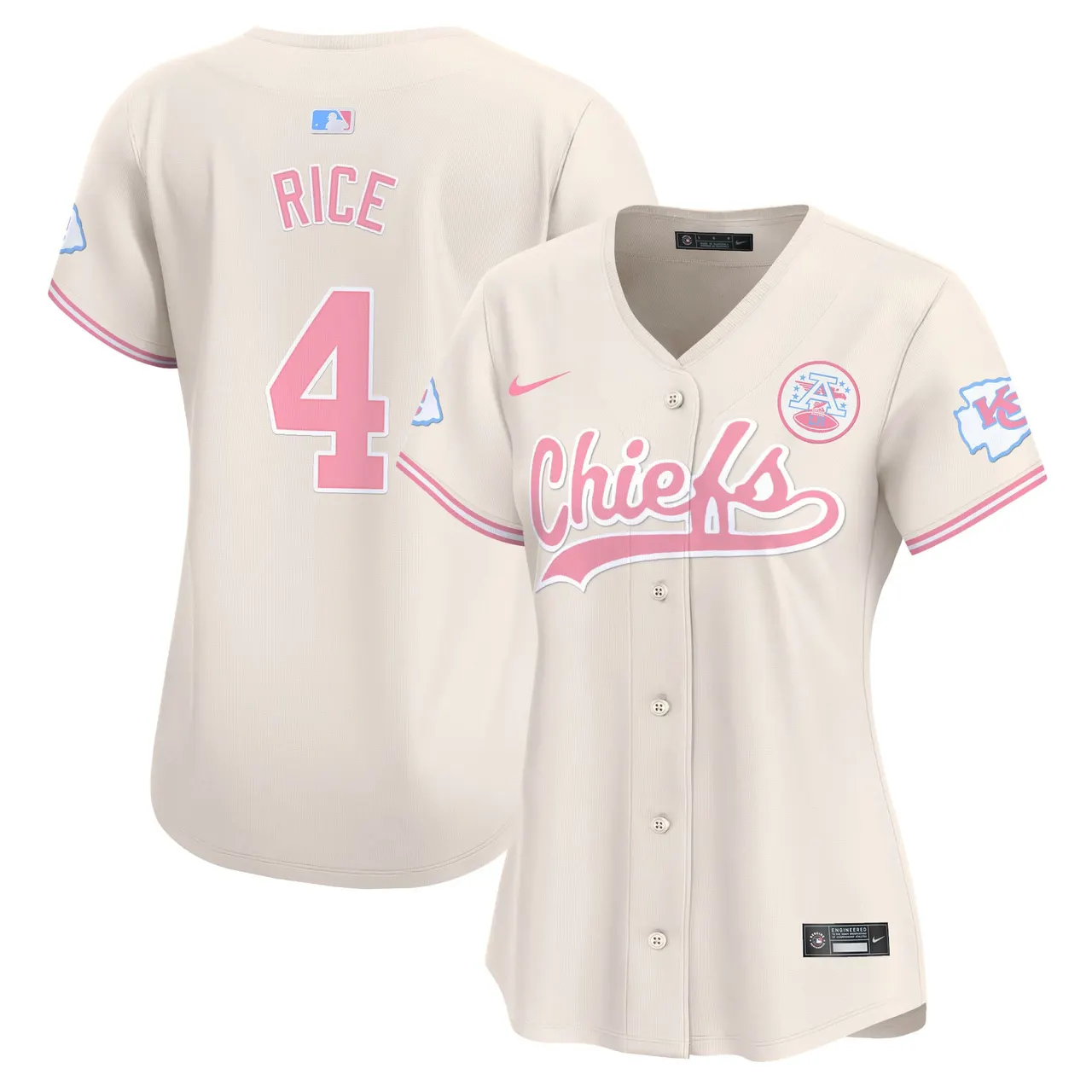 Swift Kansas City Chiefs Nike Women's Bubblegum Vapor Premier Limited Stitched Jersey - Pink - Image 26