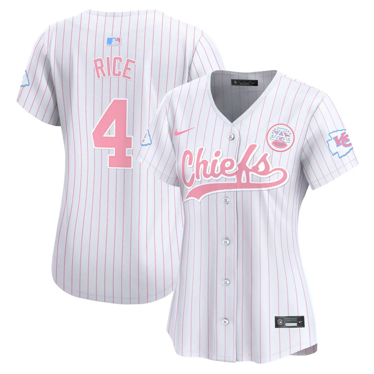 Swift Kansas City Chiefs Nike Women's Bubblegum Vapor Premier Limited Stitched Jersey - Pink - Image 35