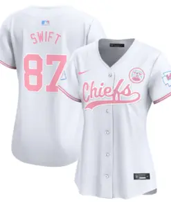 Swift Kansas City Chiefs Nike Women's Bubblegum Vapor Premier Limited Stitched Jersey - Pink - Image 37