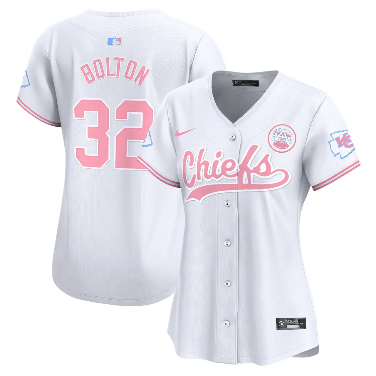 Swift Kansas City Chiefs Nike Women's Bubblegum Vapor Premier Limited Stitched Jersey - Pink - Image 40