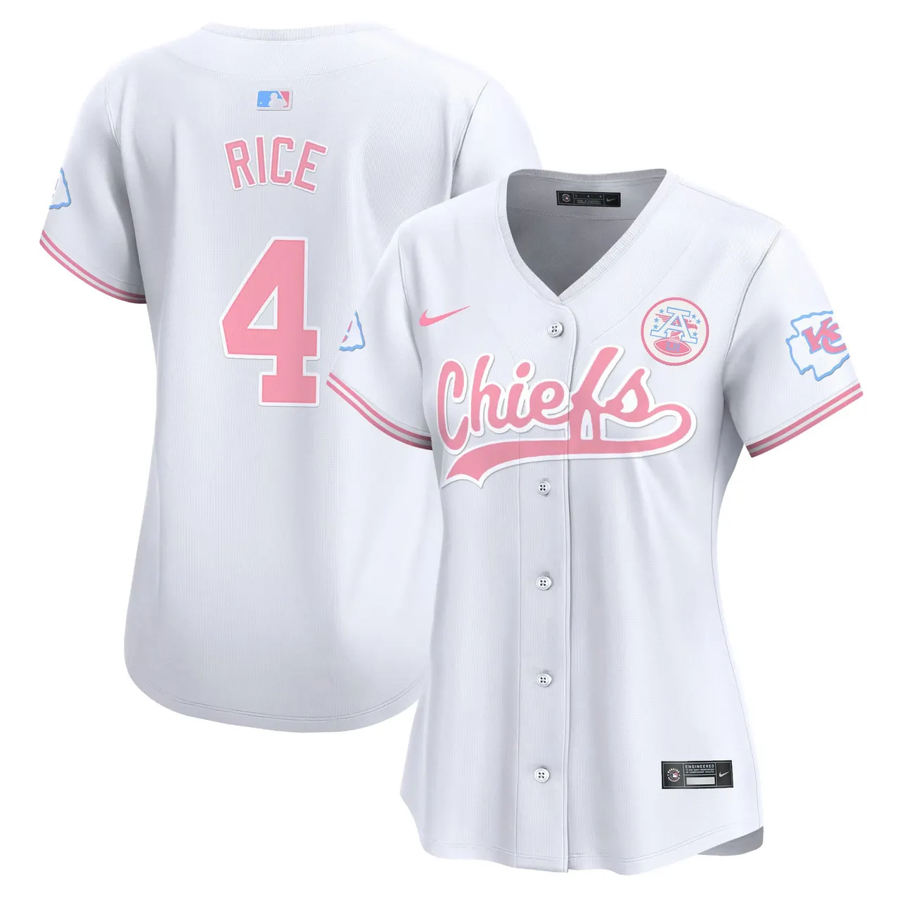 Swift Kansas City Chiefs Nike Women's Bubblegum Vapor Premier Limited Stitched Jersey - Pink - Image 44