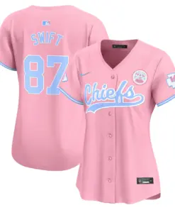 Swift Kansas City Chiefs Nike Women's Bubblegum Vapor Premier Limited Stitched Jersey - Pink