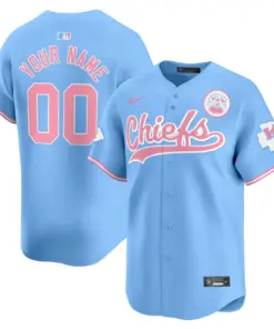 Alternative view of Kansas City Chiefs Nike Bubblegum Vapor Premier Custom Limited Stitched Jersey - Pink