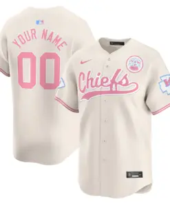 Kansas City Chiefs Nike Bubblegum Vapor Premier Custom Limited Stitched Jersey - Pink - Image 3