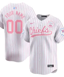 Kansas City Chiefs Nike Bubblegum Vapor Premier Custom Limited Stitched Jersey - Pink - Image 4