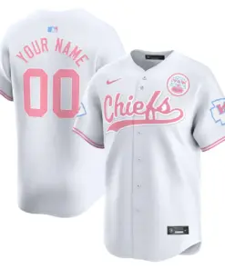 Kansas City Chiefs Nike Bubblegum Vapor Premier Custom Limited Stitched Jersey - Pink - Image 5