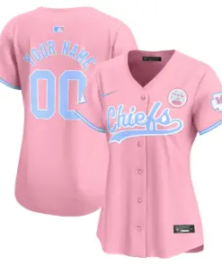 Kansas City Chiefs Nike Bubblegum Vapor Premier Custom Limited Stitched Jersey - Pink - Image 6