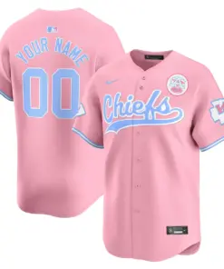 Kansas City Chiefs Nike Bubblegum Vapor Premier Custom Limited Stitched Jersey - Pink