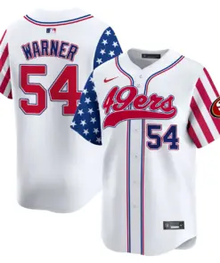 San Francisco 49ers Nike 2024 Independence Day Vapor Premier Limited Stitched Jersey - White - Image 5