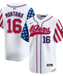 San Francisco 49ers Nike 2024 Independence Day Vapor Premier Limited Stitched Jersey - White - Image 8