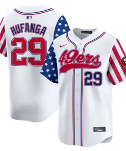 San Francisco 49ers Nike 2024 Independence Day Vapor Premier Limited Stitched Jersey - White - Image 9