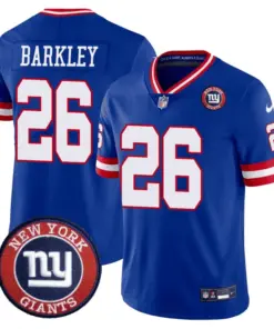 Alternative view of New York Giants Nike Logo Patch Limited Stitched Jersey - Blue