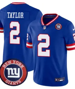 New York Giants Nike Logo Patch Limited Stitched Jersey - Blue - Image 4