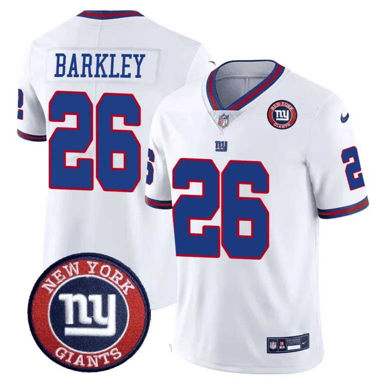 New York Giants Nike Logo Patch Limited Stitched Jersey - Blue - Image 6