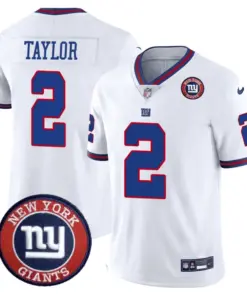 New York Giants Nike Logo Patch Limited Stitched Jersey - Blue - Image 8