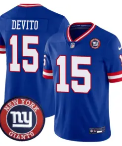 New York Giants Nike Logo Patch Limited Stitched Jersey - Blue