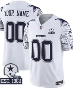 Pattern Style Dallas Cowboys Nike Vapor Custom Limited Stitched Jersey - Royal Blue - Image 3