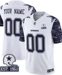 Pattern Style Dallas Cowboys Nike Vapor Custom Limited Stitched Jersey - Royal Blue - Image 4