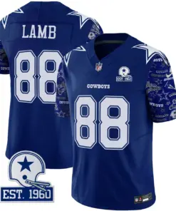 Dallas Cowboys Nike Pattern Style Vapor Limited Stitched Jersey - Royal Blue - Image 3