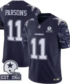 Dallas Cowboys Nike Pattern Style Vapor Limited Stitched Jersey - Royal Blue - Image 7