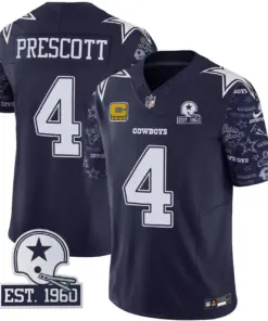 Dallas Cowboys Nike Pattern Style Vapor Limited Stitched Jersey - Royal Blue - Image 8