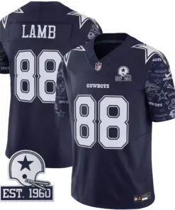 Dallas Cowboys Nike Pattern Style Vapor Limited Stitched Jersey - Royal Blue - Image 9