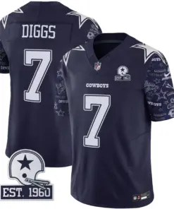 Dallas Cowboys Nike Pattern Style Vapor Limited Stitched Jersey - Royal Blue - Image 10