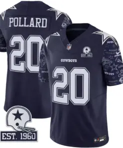 Dallas Cowboys Nike Pattern Style Vapor Limited Stitched Jersey - Royal Blue - Image 12