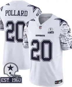 Dallas Cowboys Nike Pattern Style Vapor Limited Stitched Jersey - Royal Blue - Image 18