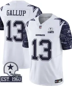 Dallas Cowboys Nike Pattern Style Vapor Limited Stitched Jersey - Royal Blue - Image 23