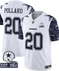 Dallas Cowboys Nike Pattern Style Vapor Limited Stitched Jersey - Royal Blue - Image 24