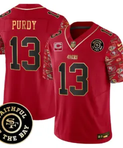 San Francisco 49ers Nike Pattern Style Vapor Limited Stitched Jersey - Red - Image 3