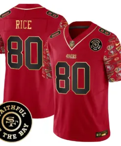 San Francisco 49ers Nike Pattern Style Vapor Limited Stitched Jersey - Red - Image 6