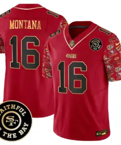 San Francisco 49ers Nike Pattern Style Vapor Limited Stitched Jersey - Red - Image 8