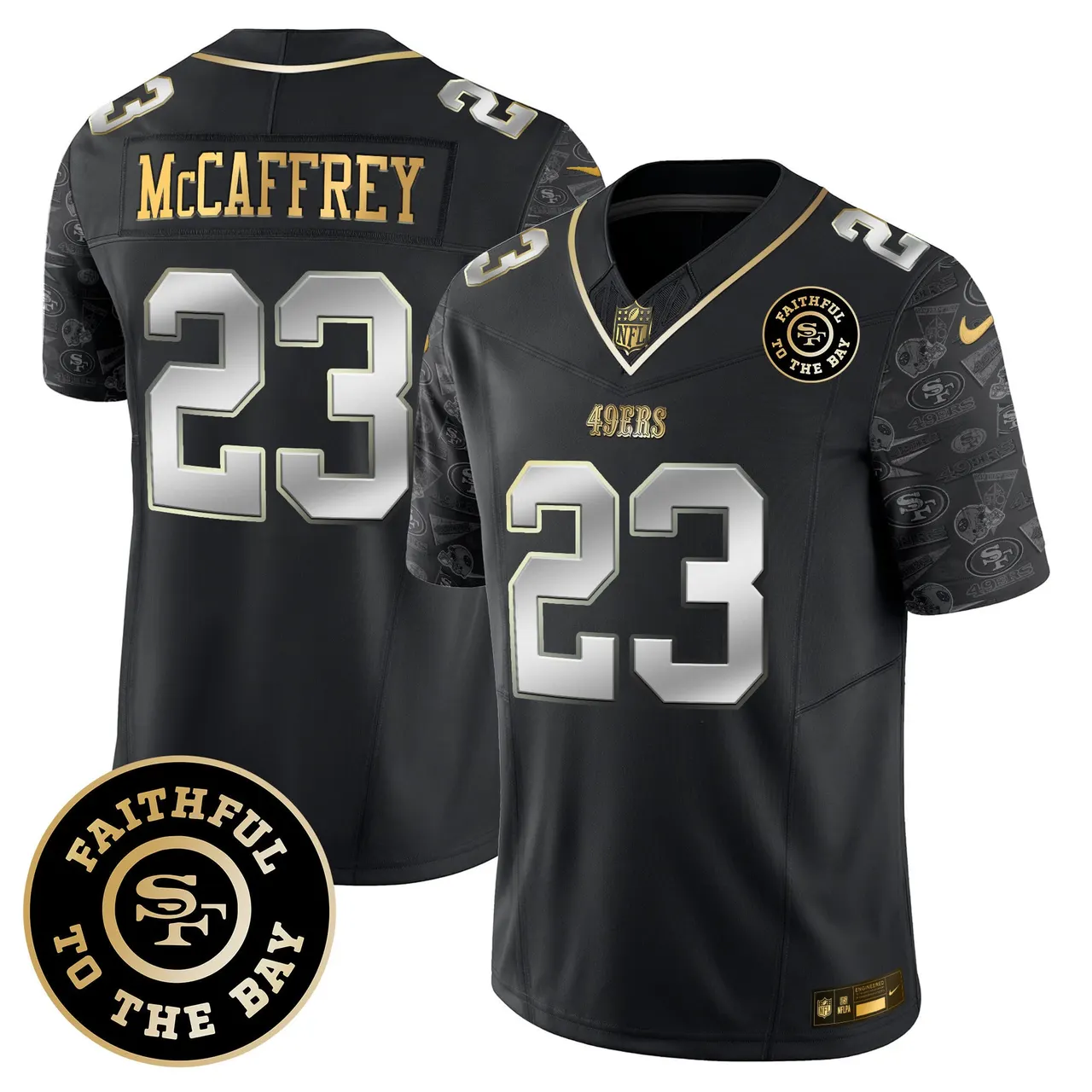 San Francisco 49ers Nike Pattern Style Vapor Limited Stitched Jersey - Red - Image 11